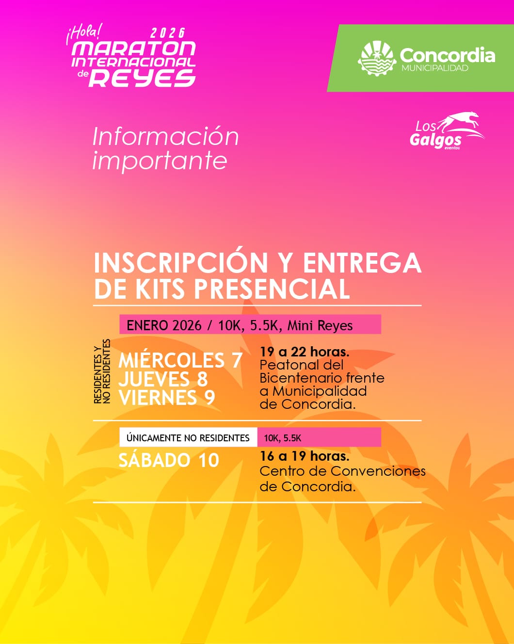 MARATÓN DE REYES: CIRCUITOS Y ENTREGA DE KITS