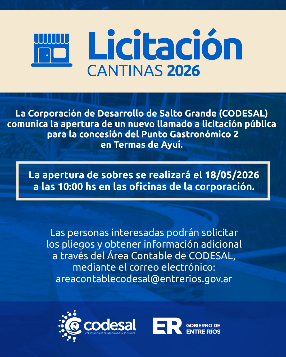 CODESAL anuncia un nuevo llamado a licitación para la concesión de un espacio gastronómico clave en el L ago de Salto Grande
