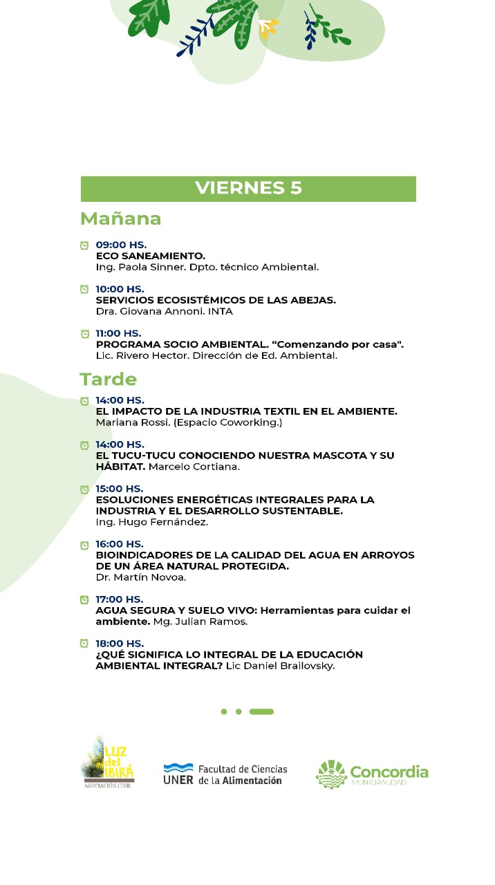 CICLO DE CHARLAS DE LA 10° FERIA INTERNACIONAL DE AMBIENTE