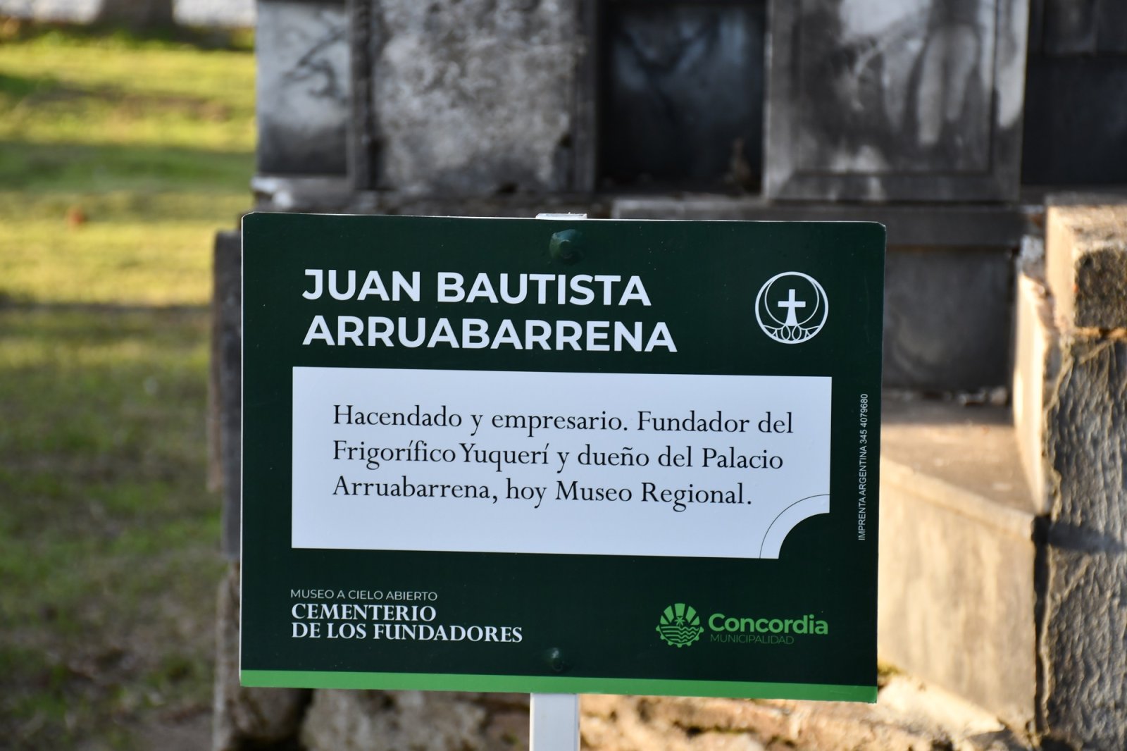 CONCORDIA PUSO EN VALOR EL CEMENTERIO “DE LOS FUNDADORES” Y SE INAUGURÓ EL MUSEO A CIELO ABIERTO