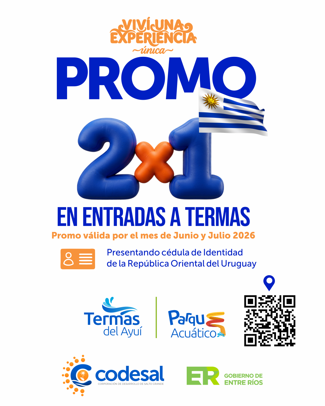 2x1 en las Termas del Ayuí y el Parque Acuático durante junio y julio