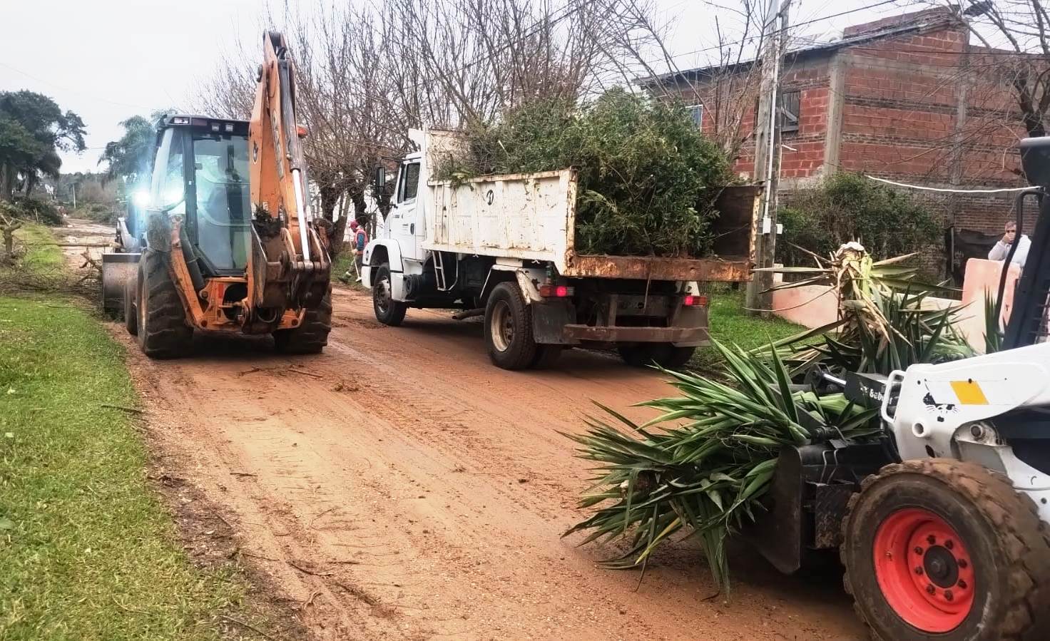 EL MUNICIPIO SIGUE CON LAS TAREAS DE DESPEJE DE LA VÍA PÚBLICA Y ASISTENCIA A DAMNIFICADOS POR EL TEMPORA L