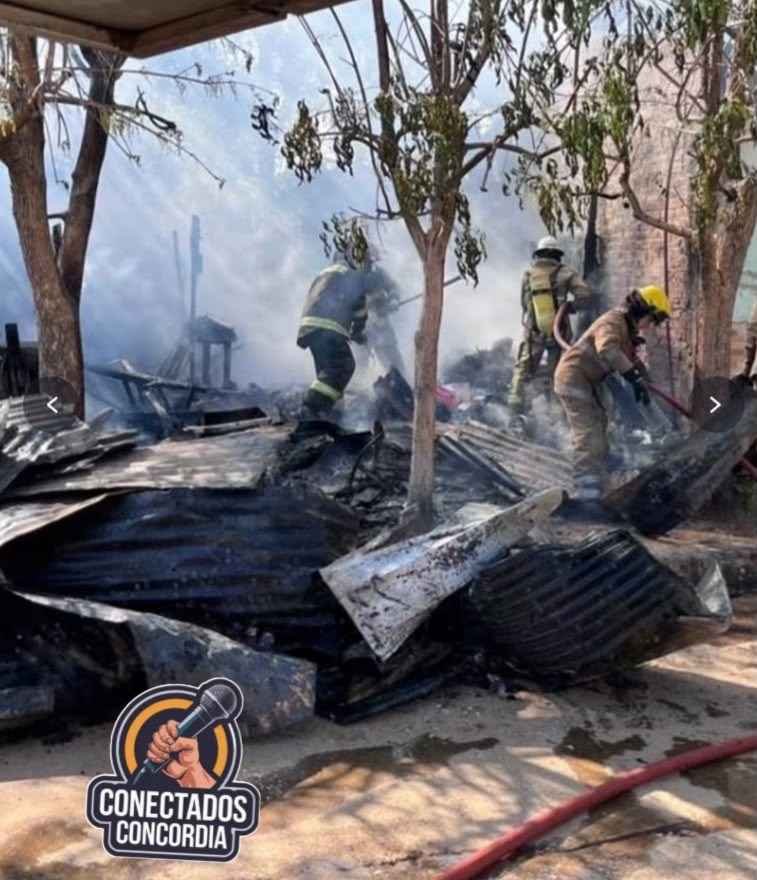 Un joven derivado al Masvernat por un gran incendio que afectó dos viviendas - Conectados Concordia
