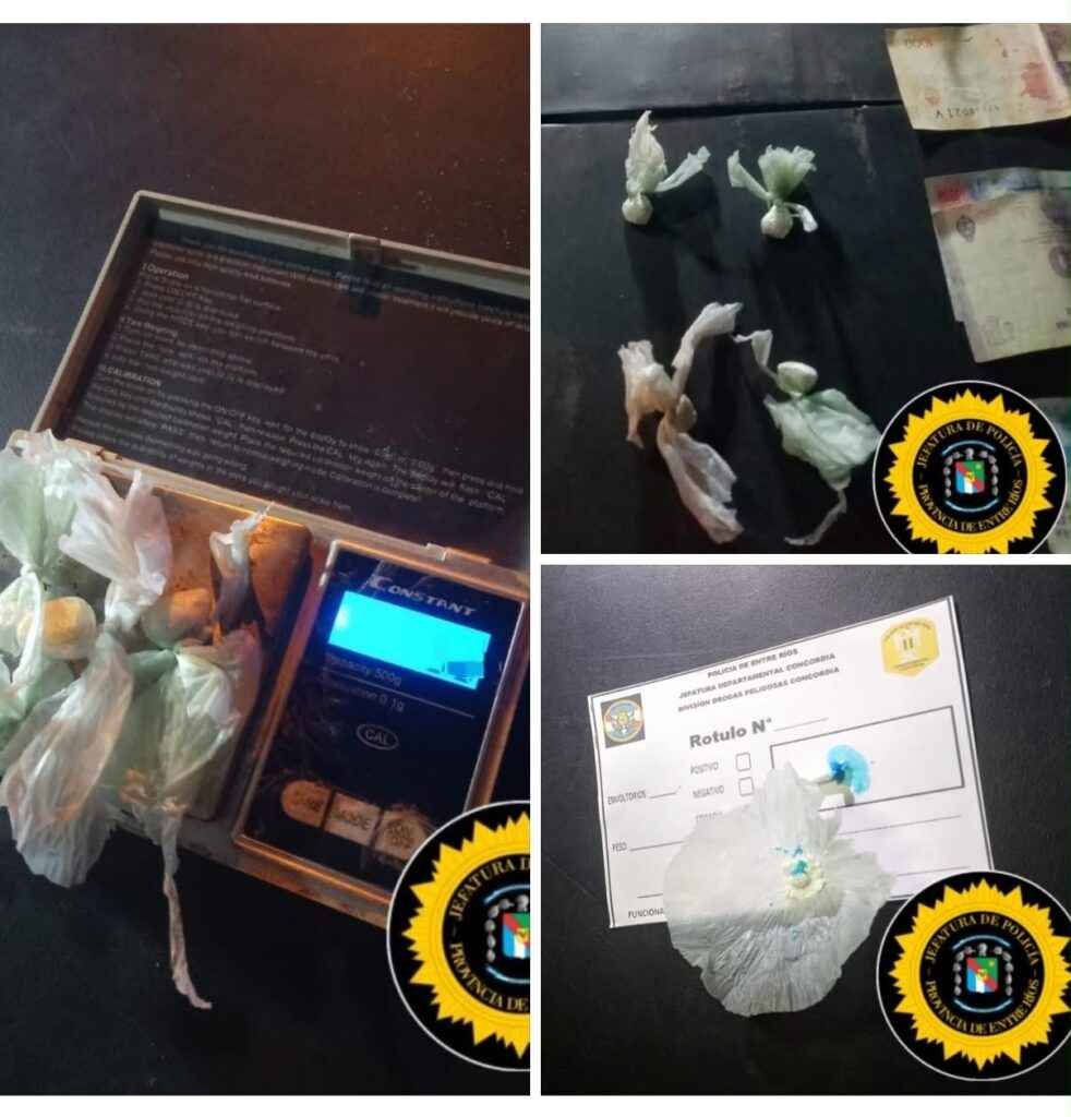 Secuestraron cocaína durante un operativo policial y retuvieron una motocicleta - Conectados Concordia