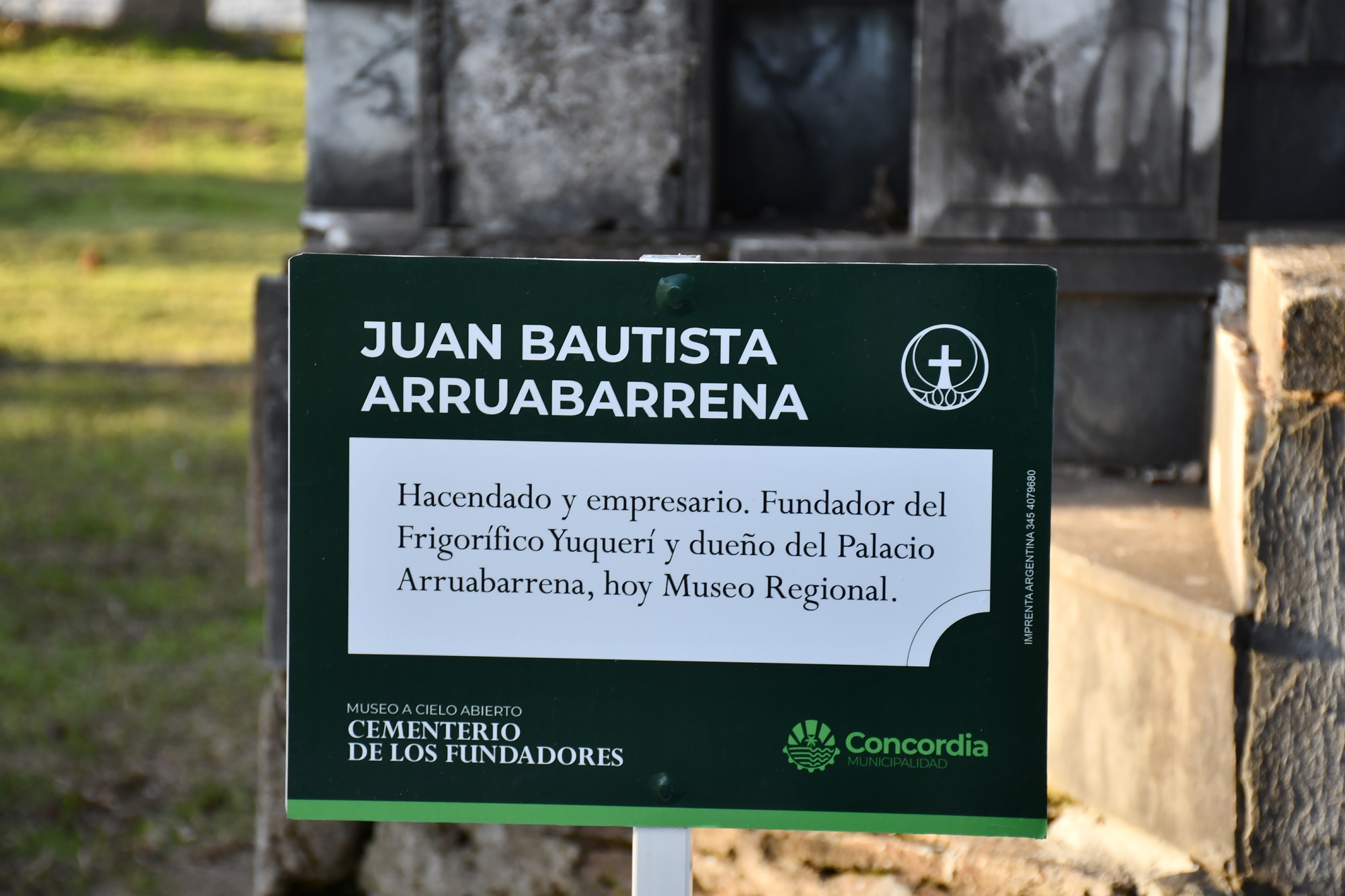 CONCORDIA PUSO EN VALOR EL CEMENTERIO DE LOS FUNDADORES Y SE INAUGURÓ EL MUSEO A CIELO ABIERTO